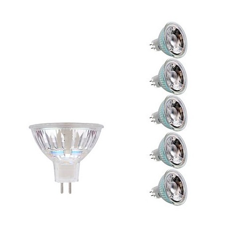 3W GU5 3 LED Spotlight MR16 1 COB 230 240 Lm Warm White Cool White DC