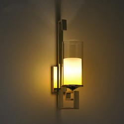 Modern Glass Dining Room Wall Lights, Simple Kitchen Wall Lamps Bar Cafe Hallway Balcony Wall Lamp