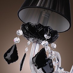 Crystal Wall Light with 2 Lights in Fabric Shade