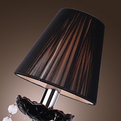 Crystal Wall Light with 2 Lights in Fabric Shade