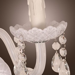 Crystal Wall Light with 2 Lights in Candle Bulb