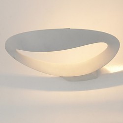 Artistic LED Wall Light with 1 Light in White