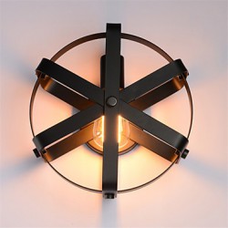 New Max 60W Vintage Style Industrial Round Wall Sconce balcony Loft Entry Hallway Bedroom Wall Lamp