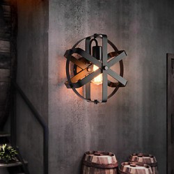 New Max 60W Vintage Style Industrial Round Wall Sconce balcony Loft Entry Hallway Bedroom Wall Lamp