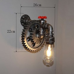 Creative Iron Bar Restaurant Bar Aisle Wall Lamp Wall Lamp Loft Industrial Gear Personality To Do The Old Water Pipes