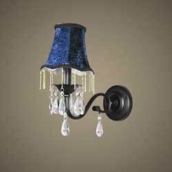 Crystal Wall Lamp With Fabric Lampshade, Bestselling In Europe And US