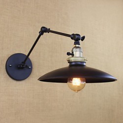 American Minimalist Industrial Iron Long Arm Wall Lamp With Switch