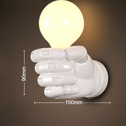 E27 220V 15*9CM 15-20㎡ European Wall Right Hand Creative Retro Fist Wall Lamp Led Lights