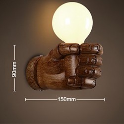 E27 220V 15*9CM 15-20㎡ European Wall Creative Retro Fist Wall Lamp Led Lights