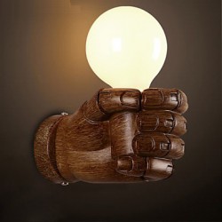 E27 220V 15*9CM 15-20㎡ European Wall Creative Retro Fist Wall Lamp Led Lights