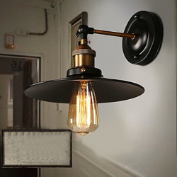 E27 220V 26*15*12CM 5-10㎡ Creative Nordic Light Single Head Black Umbrella Wall Lamp Restoring Ancient Ways Light LED