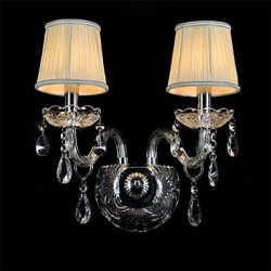 Crystal/Mini Style Wall Sconces/Candle Wall Lights , Modern/Contemporary E12/E14 Glass