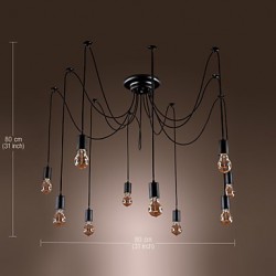 Chandelier Vintage Design Bulbs Included Living 10 Lights