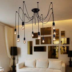 Chandelier Vintage Design Bulbs Included Living 10 Lights