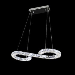 24W Modern/Contemporary Crystal / LED Chrome Metal Pendant Lights Living Room / Dining Room