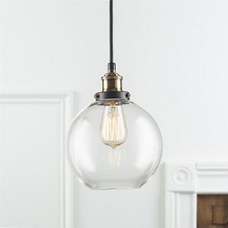 Industrial Factory Pendant Lamp - Antique Brass One-Light Fixture Glass Shade,Cafe Dining Room Pendant Light