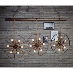 Iron wheel Retro Cafe Bar Chandelier Chandelier Clothing Store