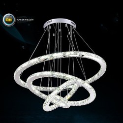 Modern LED Pendant Light Clear Crystal Ceiling Chandeliers Lighting Lamp with D100CM+D80CM+D60CM+D40CM CE FCC UL