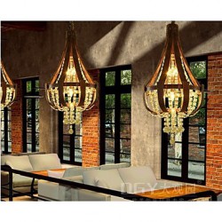 Post Modern Luxury Leather Crystal Creative Lron Chandelier