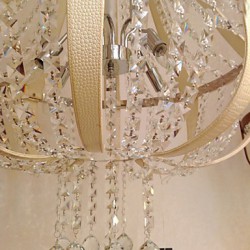 Post Modern Luxury Leather Crystal Creative Lron Chandelier