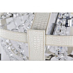 Post Modern Luxury Leather Crystal Creative Lron Chandelier