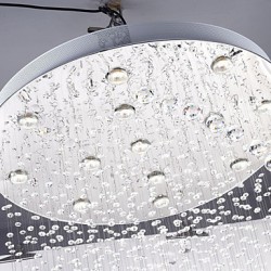 LED Ceiling Crystal Pendant Light Lighting Lamps 13 Lights Modern Silver Canpoy Transparent K9 Crystal Fixtures