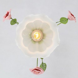 Valentine'S Day Garden Flowers And Plants Absorb Dome Light Lamp Led