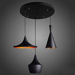 60W Streamlined Pendant Light in Black