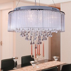 Max 20W Modern/Contemporary / Drum Crystal Electroplated Pendant Lights Living Room / Bedroom / Dining Room