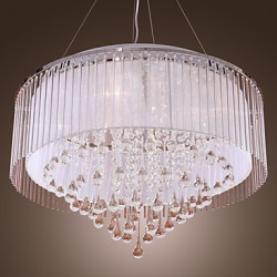 Max 20W Modern/Contemporary / Drum Crystal Electroplated Pendant Lights Living Room / Bedroom / Dining Room