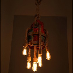 American Country Hemp Clothing Store Coffee Pavilion Restaurant Chandelier Chandelier Retro Pattern Of Patented Products