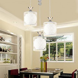 40*40CM Contemporary And Contracted Restaurant Three Creative Crystal Droplight, Wrought Iron Lamp LED