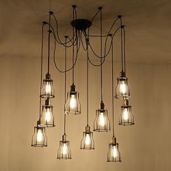 Vintage Edison Multiple Ajustable DIY Ceiling Lamp Light Pendant Lighting Chandelier Modern Chic Industrial Dining