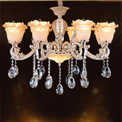 European Style Retro Crystal Pendant lamp American Village living Room lamp