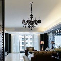 Max 40W Modern/Contemporary Crystal Electroplated Chandeliers Living Room