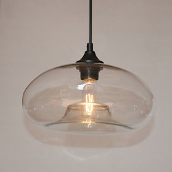 Modern Characteristic Pendant, 1 Light With Transparent Shade