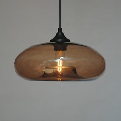 Modern Characteristic Pendant, 1 Light With Transparent Shade