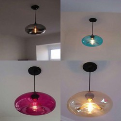 Modern Characteristic Pendant, 1 Light With Transparent Shade