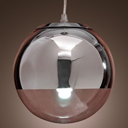 Max 60W Modern/Contemporary / Globe Mini Style Chrome Metal Pendant Lights Dining Room / Kitchen