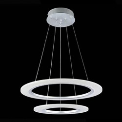 Modern LED Pendant Light Ceiling Hanging Chandeliers Lamp Fixtures with 2 ring 4060 CE FCC ROHS