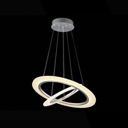 Modern LED Pendant Light Ceiling Hanging Chandeliers Lamp Fixtures with 2 ring 4060 CE FCC ROHS