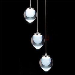 3W Modern/Contemporary LED Chrome Metal Pendant Lights Living Room / Bedroom / Dining Room / Kitchen / Study Room/Office / Kids Room