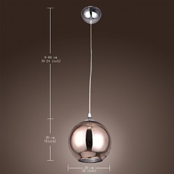 Max 60 W Modern/Contemporary / Globe Electroplated Metal Pendant Lights Living Room / Bedroom / Dining Room