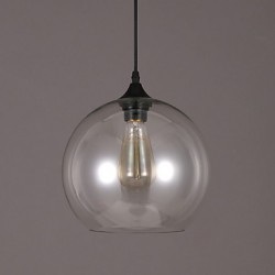 E27 220V 20*18CM 10-20㎡Creative Nordic Contracted Rural Glass Ball Single Head Droplight Light Led