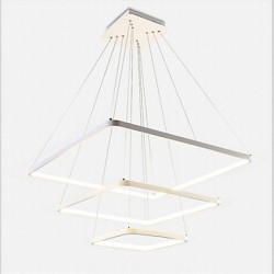 Modern Design/90W LED Pendant Light Three Rings Squareness/Fit for Showroom,Living Room, Dining Room,office, Game Room