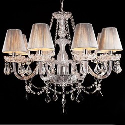 Chandelier Crystal Luxury Modern Living 8 Lights