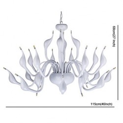 Modern Chandelier Light 24 Lights LED G4 White Painting/ Bulb Included/ Living Room / Bedroom