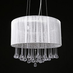 Drum Pendant Modern 4 Lights Winding Lampshade Crystal Chandelier Chandelier Modern Minimalist Design Restaurant