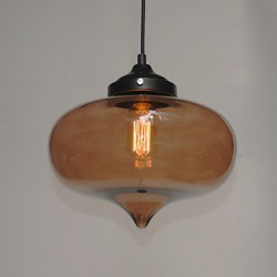 Bubble Design Pendant, 1 Light with Transparent Shade