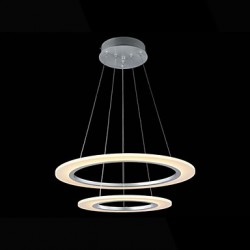 LED Acrylic Pendant Lights Ceiling Hanging Chandeliers Lamps Fixtures with 2 ring 3050 CE FCC ROHS